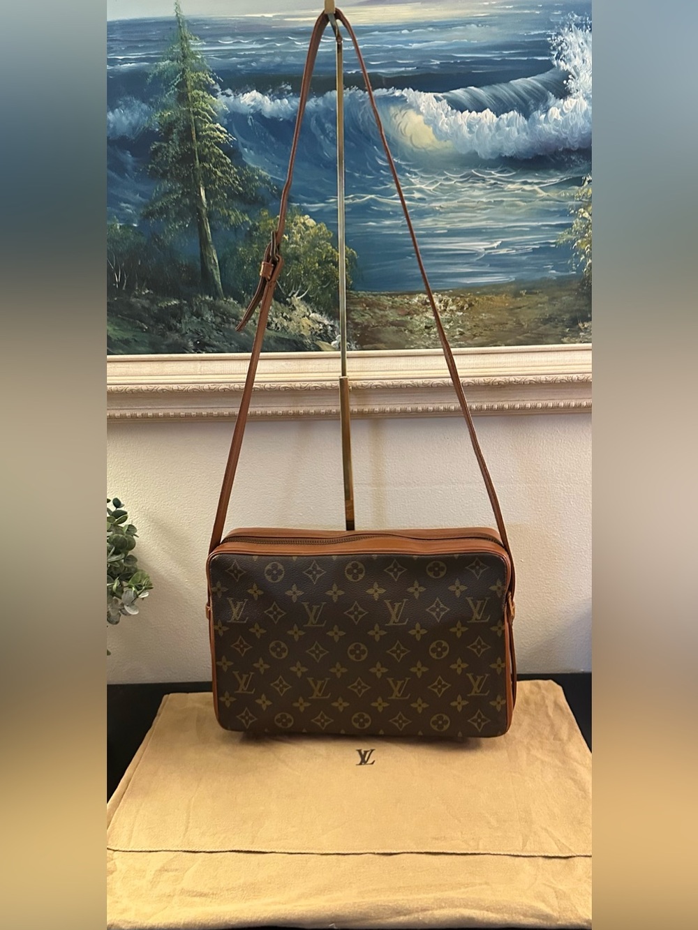 Louis Vuitton Monogram Sac Bandouliere Shoulder Bag with dustbag